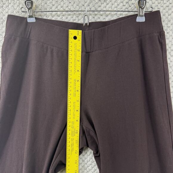 Eileen Fisher Pants Womens M Brown Stretch Pull On Lightweight Casual Mid Rise - Picture 10 of 12